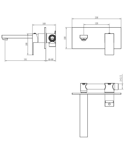 Смеситель для раковины Boheme Qubic 475-BR