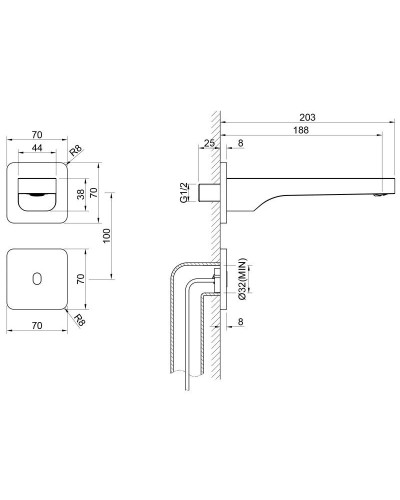 Смеситель для раковины бесконтактный Timo Torne 4373/03SM