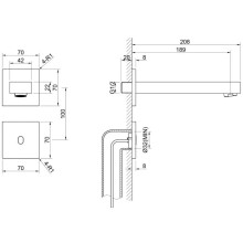 Смеситель для раковины бесконтактный Timo Selene 2073/17SM