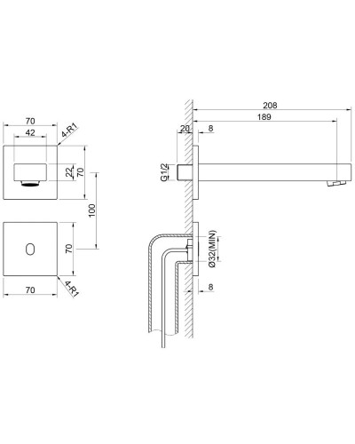 Смеситель для раковины бесконтактный Timo Selene 2073/17SM