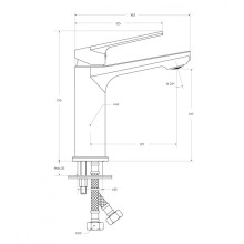 Смеситель для раковины без донного клапана CEZARES COMFORT-LS-01-W0