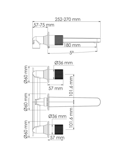 Смеситель для раковины WasserKRAFT Paar 8845