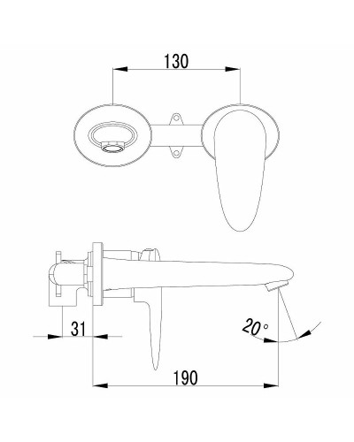 Смеситель для раковины Lemark Status LM4426C Хром