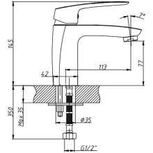 Смеситель для раковины Orange Sonic M08-021cr Хром