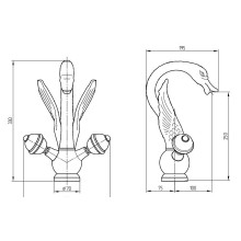 Смеситель для раковины Migliore Luxor 23250 Золото
