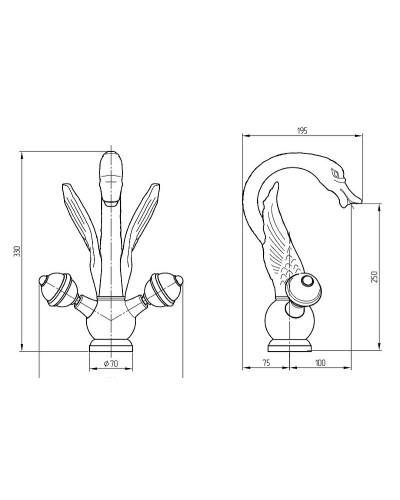 Смеситель для раковины Migliore Luxor 23250 Золото