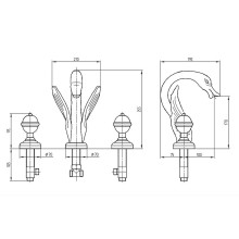 Смеситель для раковины Migliore Luxor 23085 Золото