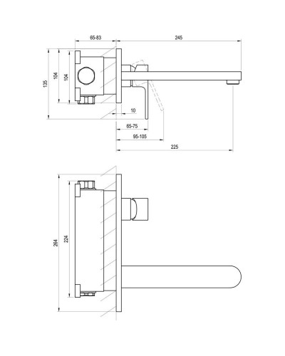Смеситель для раковины без донного клапана Ravak Chrome CR 019.20BL.O1 X070430