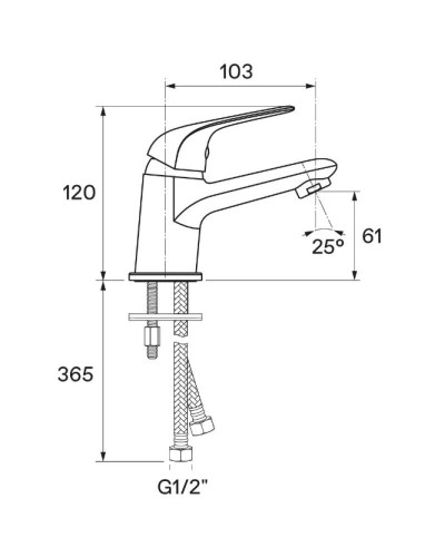 Смеситель для раковины Santek Нико WH5A02005C001