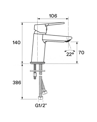 Смеситель для раковины Santek Найра WH5A02001C001