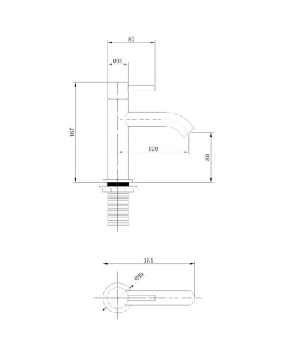 Смеситель для раковины Abber Wasser Kreis AF8110