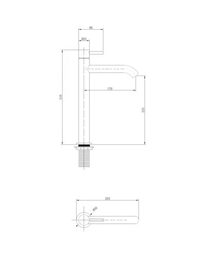 Смеситель для раковины Abber Wasser Kreis AF8111RG
