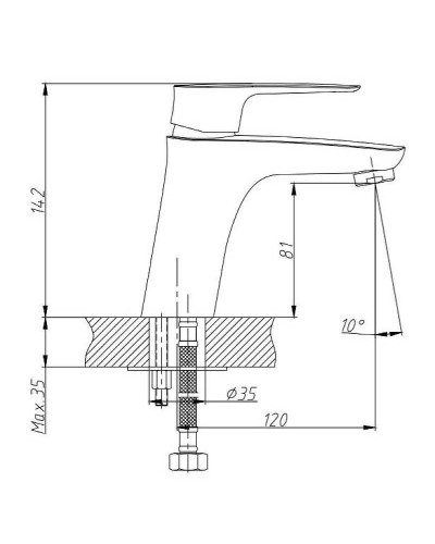 Смеситель для раковины Orange Mari M07-021cr Хром