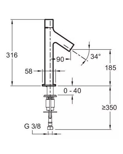 Смеситель для раковины Jacob Delafon Talan E10379RU-CP Хром