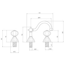 Смеситель для раковины Migliore Olivia 19023 Белый Золото