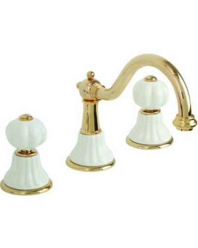 Смеситель для раковины Migliore Olivia 19023 Белый Золото