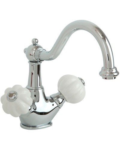 Смеситель для раковины Migliore Olivia 19008 Хром Белый