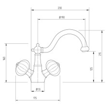 Смеситель для раковины Migliore Olivia 19008 Хром Белый