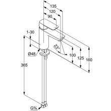 Смеситель для раковины Kludi Pure Style 402920575 Хром