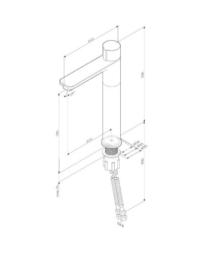 Смеситель для раковины без донного клапана Am.Pm X-Joy F85A92500