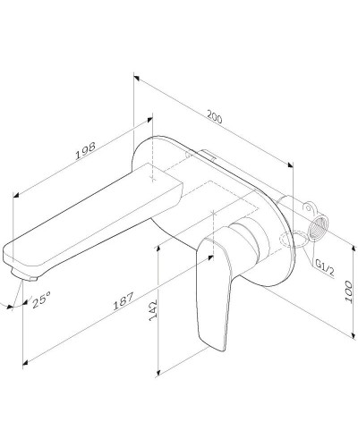 Смеситель для раковины без донного клапана Am.Pm Gem F90A72200