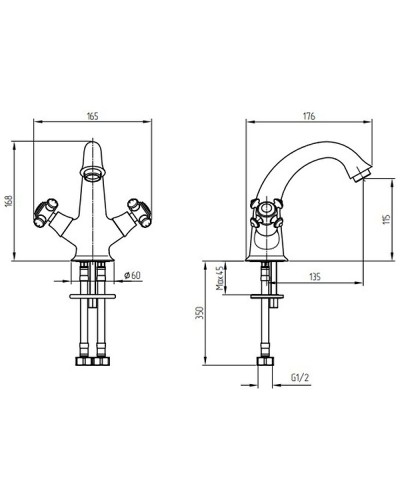 Смеситель для раковины Migliore Prestige New 26901 Хром