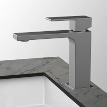 Смеситель для раковины без донного клапана Vincea Cube VBF-1C01GM