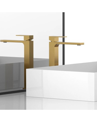 Смеситель для раковины без донного клапана Vincea Cube VBF-1C02BG