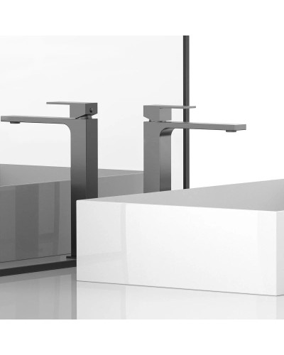 Смеситель для раковины без донного клапана Vincea Cube VBF-1C02GM