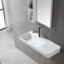 Смеситель для раковины без донного клапана Vincea Groove VBF-4G1GM