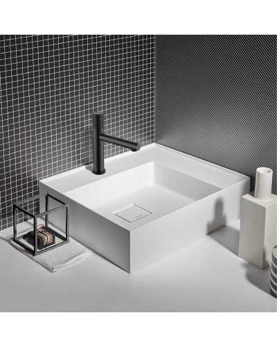 Смеситель для раковины без донного клапана Vincea Groove VBF-4G1MB