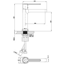Смеситель для раковины без донного клапана Vincea Rondo VBF-1R1BG