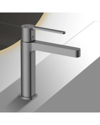 Смеситель для раковины без донного клапана Vincea Rondo VBF-1R1GM