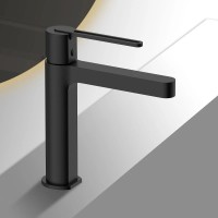 Смеситель для раковины без донного клапана Vincea Rondo VBF-1R1MB