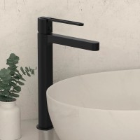 Смеситель для раковины без донного клапана Vincea Rondo VBF-1R2MB