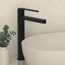 Смеситель для раковины без донного клапана Vincea Rondo VBF-1R2MB