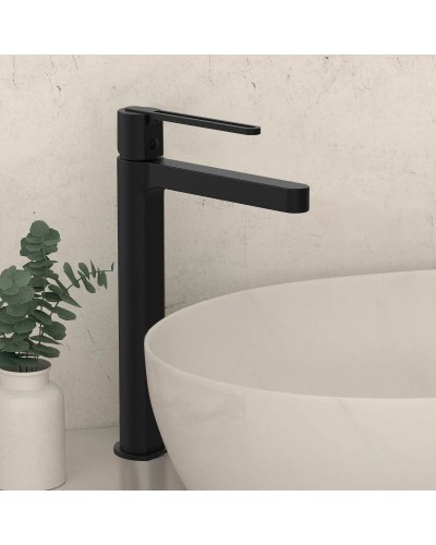 Смеситель для раковины без донного клапана Vincea Rondo VBF-1R2MB