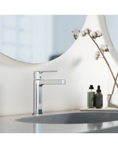 Смеситель для раковины без донного клапана Vincea Rondo VBF-1R1CH