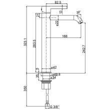 Смеситель для раковины без донного клапана Paini Brera 74PZ205OLL