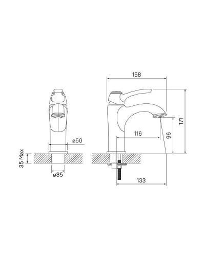 Смеситель для раковины Iddis Oldie OLDBR00i01 Бронза