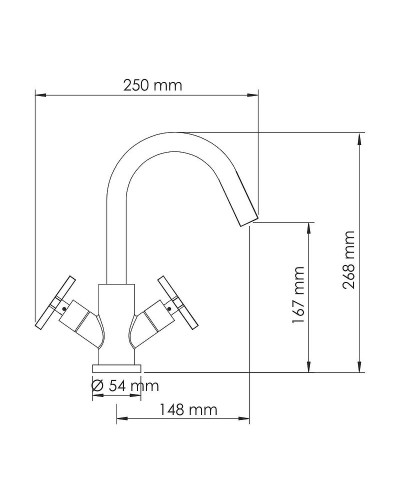 Смеситель для раковины WasserKRAFT Weser 7803 Хром