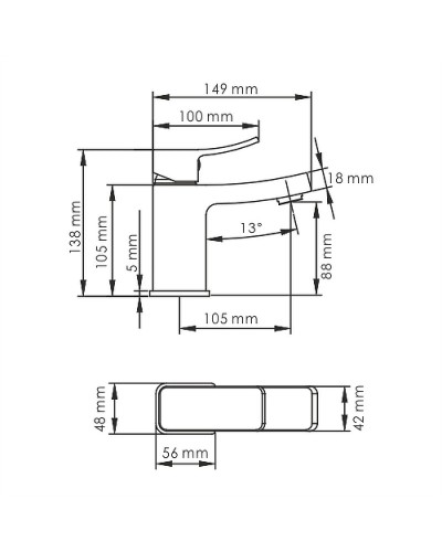 Смеситель для раковины WasserKRAFT Aller 1063 Хром