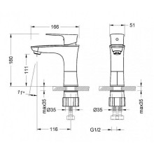 Смеситель для раковины Lemark Nero LM0206C Хром