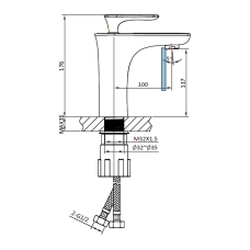 Смеситель для раковины AltroBagno Aperto 0121 Bi