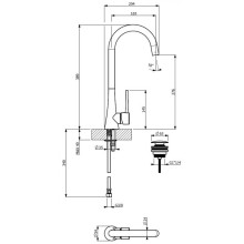 Смеситель для накладной раковины CEZARES TINK-LC-01-W0