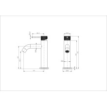 Смеситель для раковины WONZON & WOGHAND, Черный матовый (WW-H1061-MB)