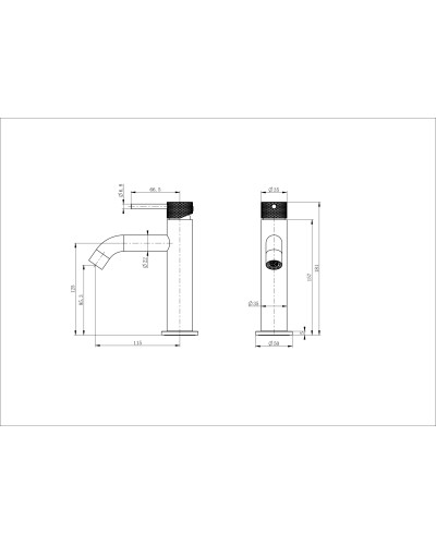 Смеситель для раковины WONZON & WOGHAND, Хром (WW-H1061-CR)