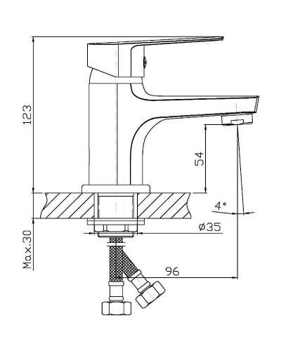 Смеситель для раковины Orange Loop M26-021cr Хром
