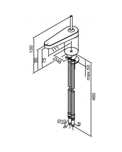 Damixa Profile 388470000 Смеситель для раковины