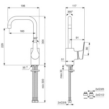 Смеситель для умывальника Vidima Флоу BA222AA